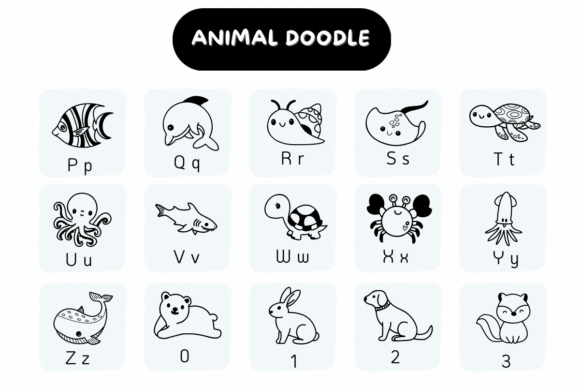 Animal Doodle Font - Preview 2