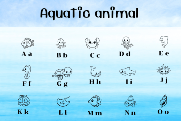 Aquatic Animal Font - Preview 1