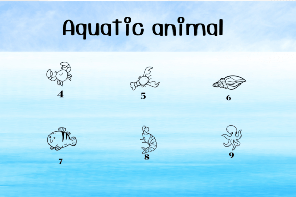 Aquatic Animal Font - Preview 3