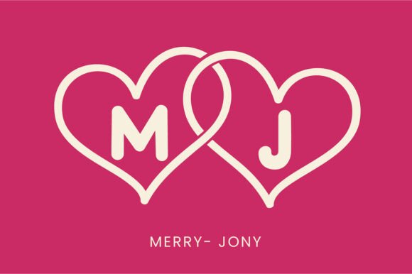 Connected Heart Font - Preview 1
