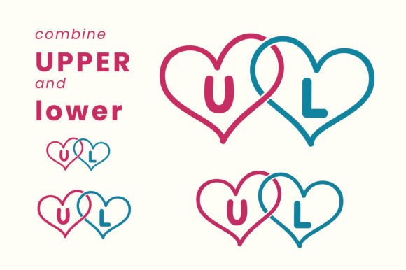 Connected Heart Font - Preview 2