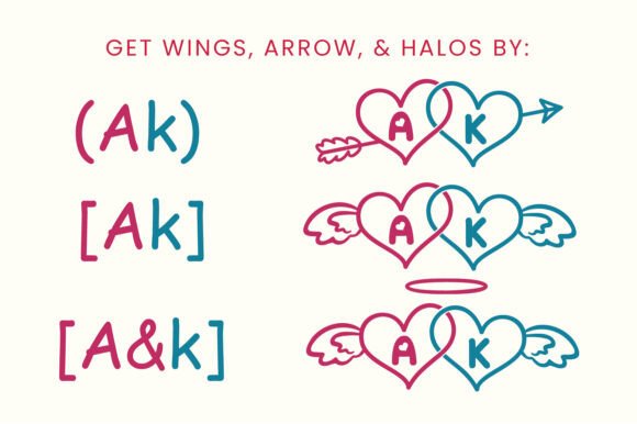 Connected Heart Font - Preview 5