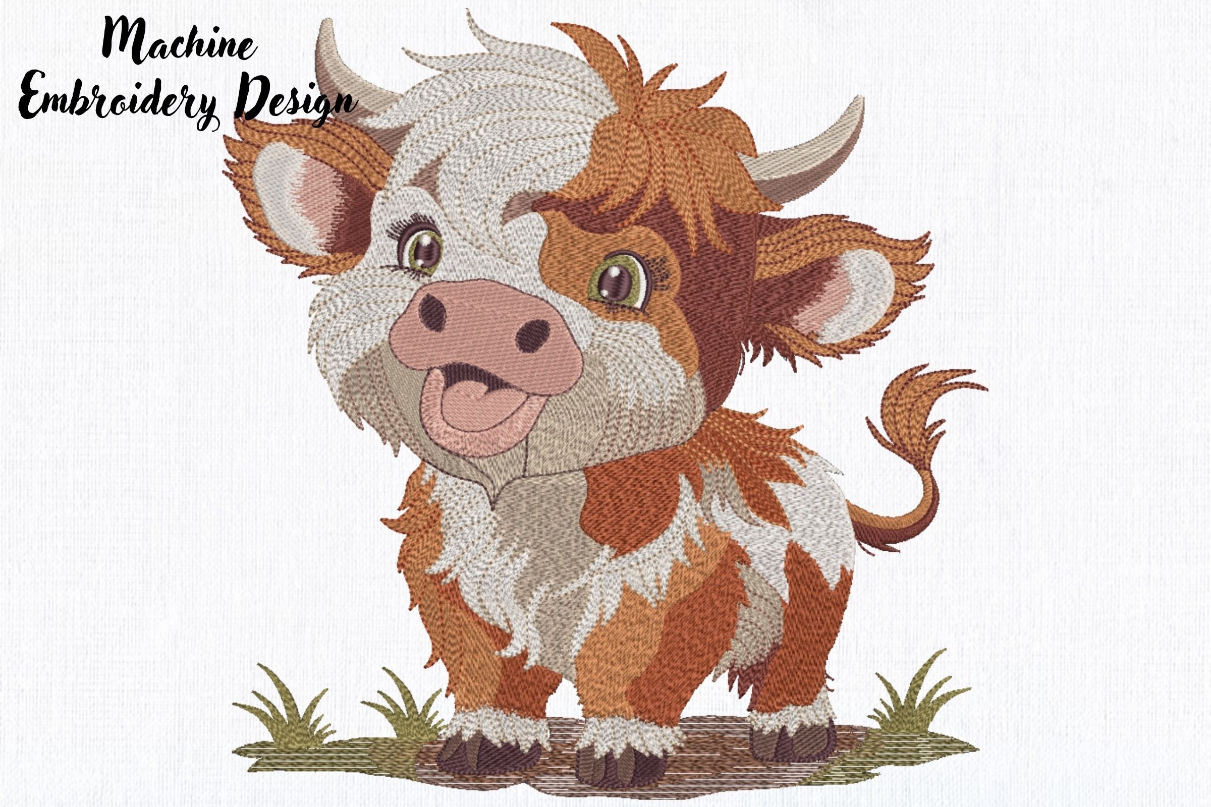 Cute Funny Highland Baby Cow Farm Animal