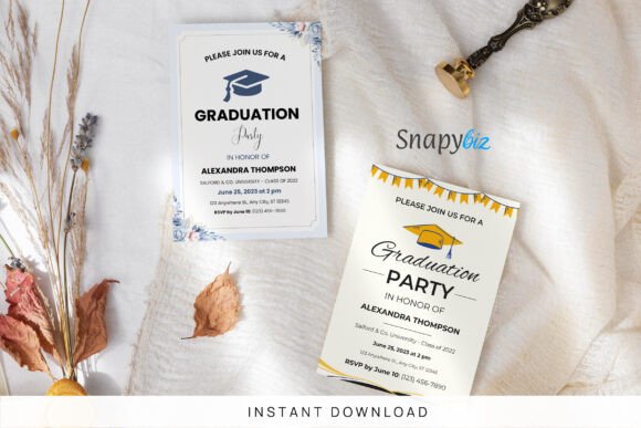 Graduation Invitation Canva Template