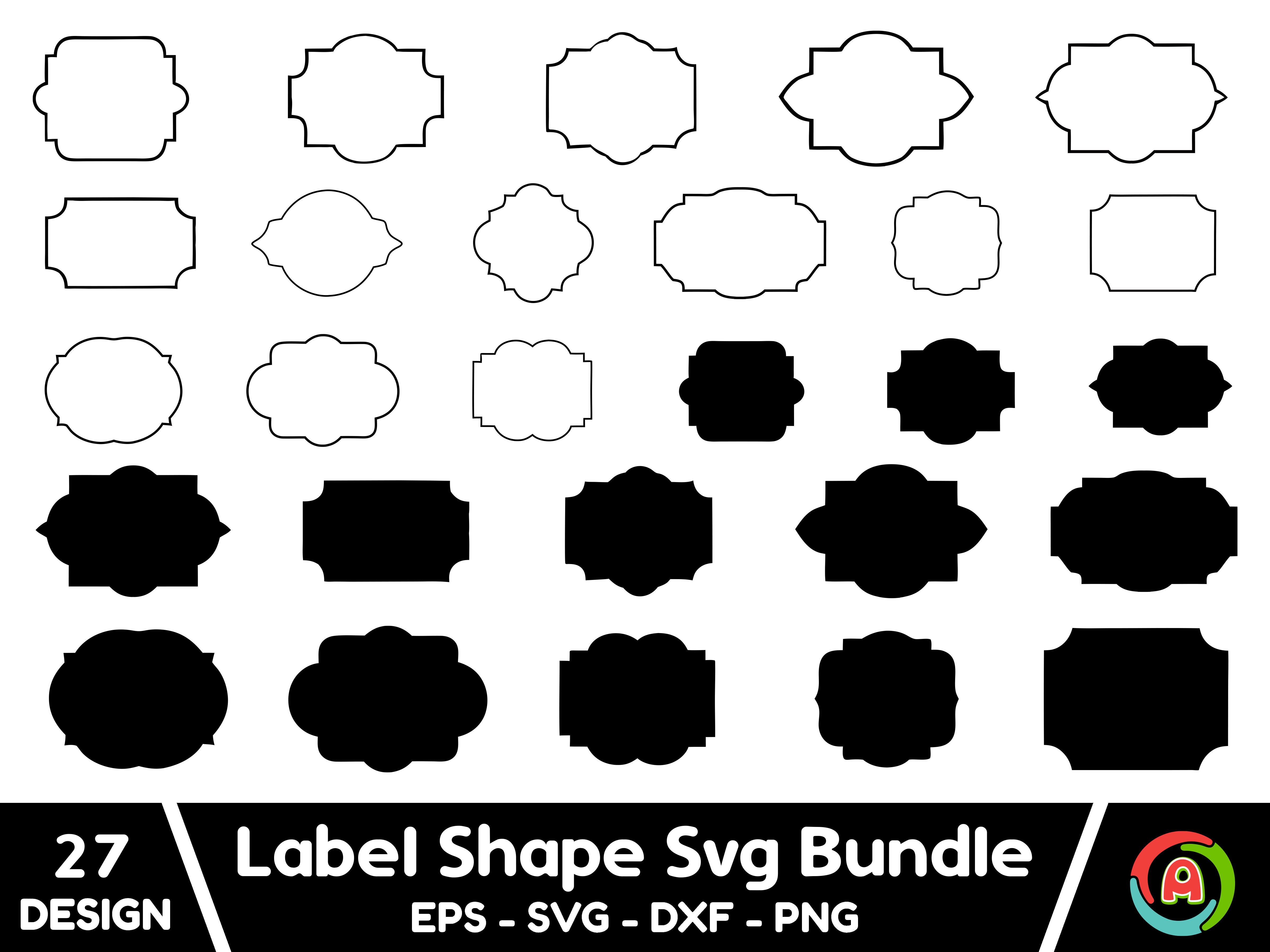 Label Shape Svg Bundle, Label