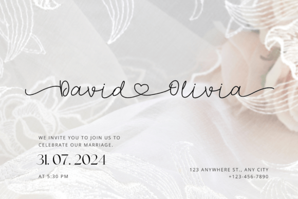Love Ever Font PNG with transparent background - Preview 1