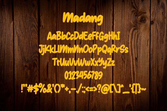 Madang Font PNG with transparent background - Preview 1