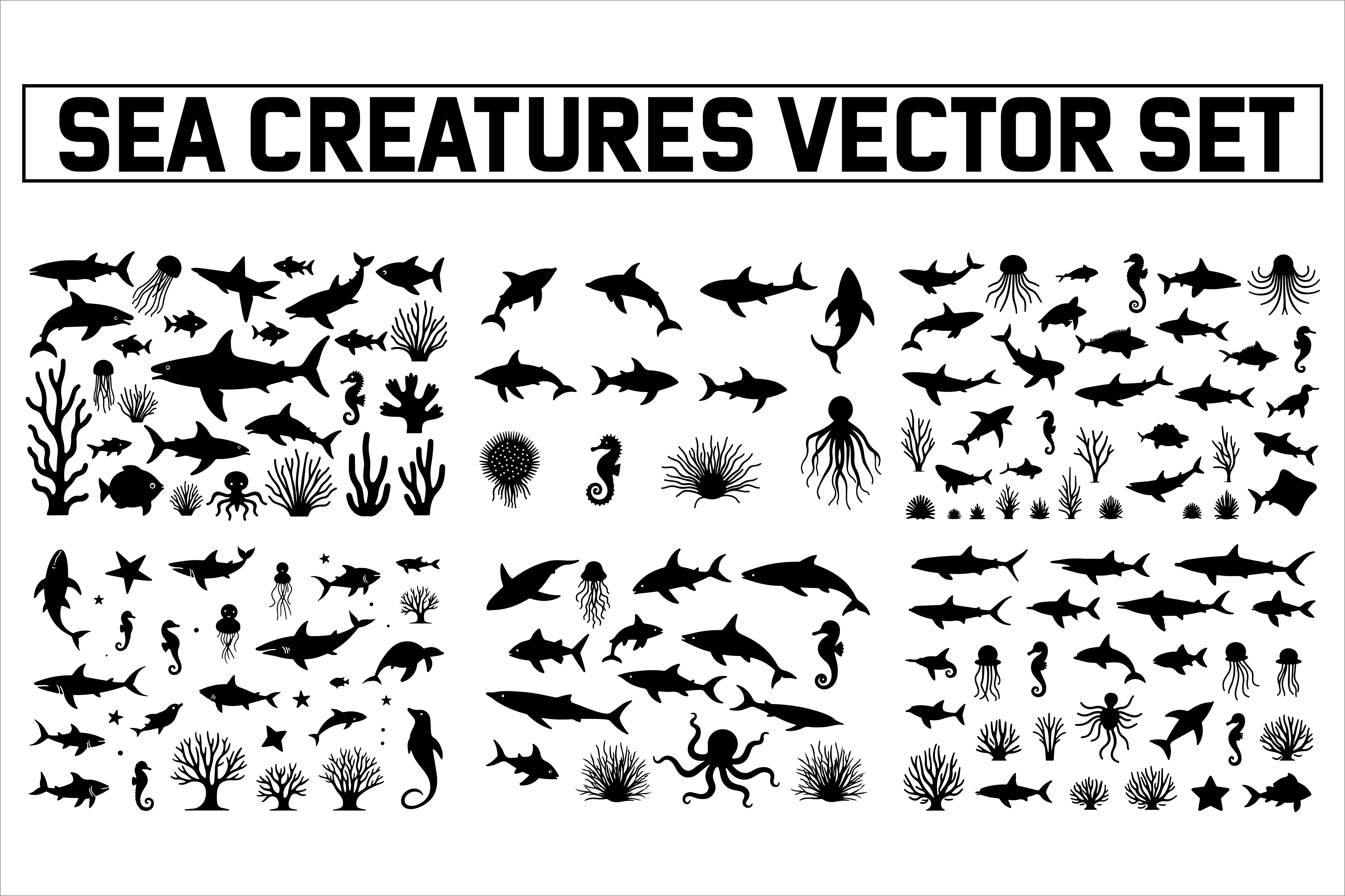 Sea Creatures Vector Set2
