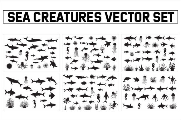 Sea Creatures Vector Set5