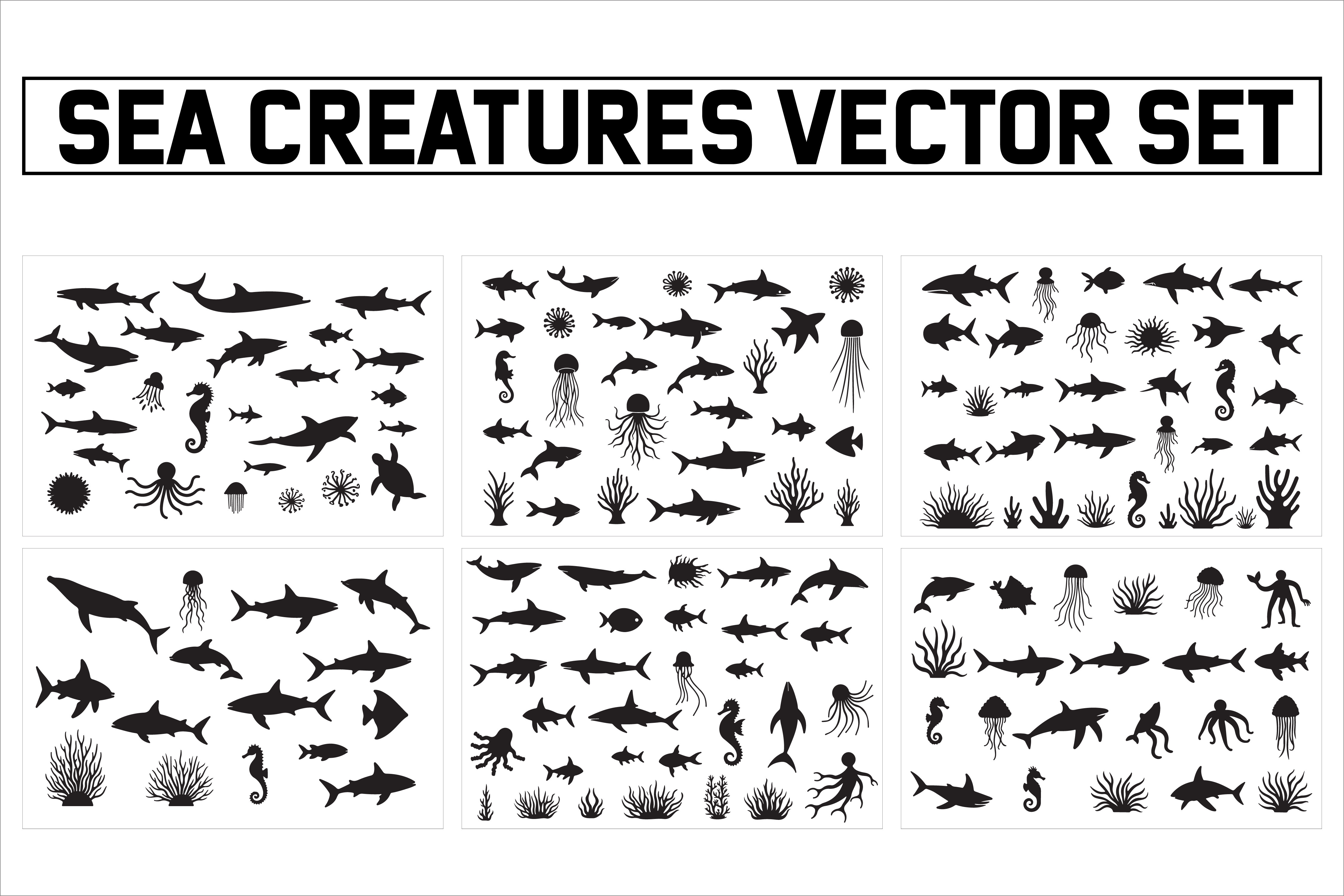 Sea Creatures Vector Set5