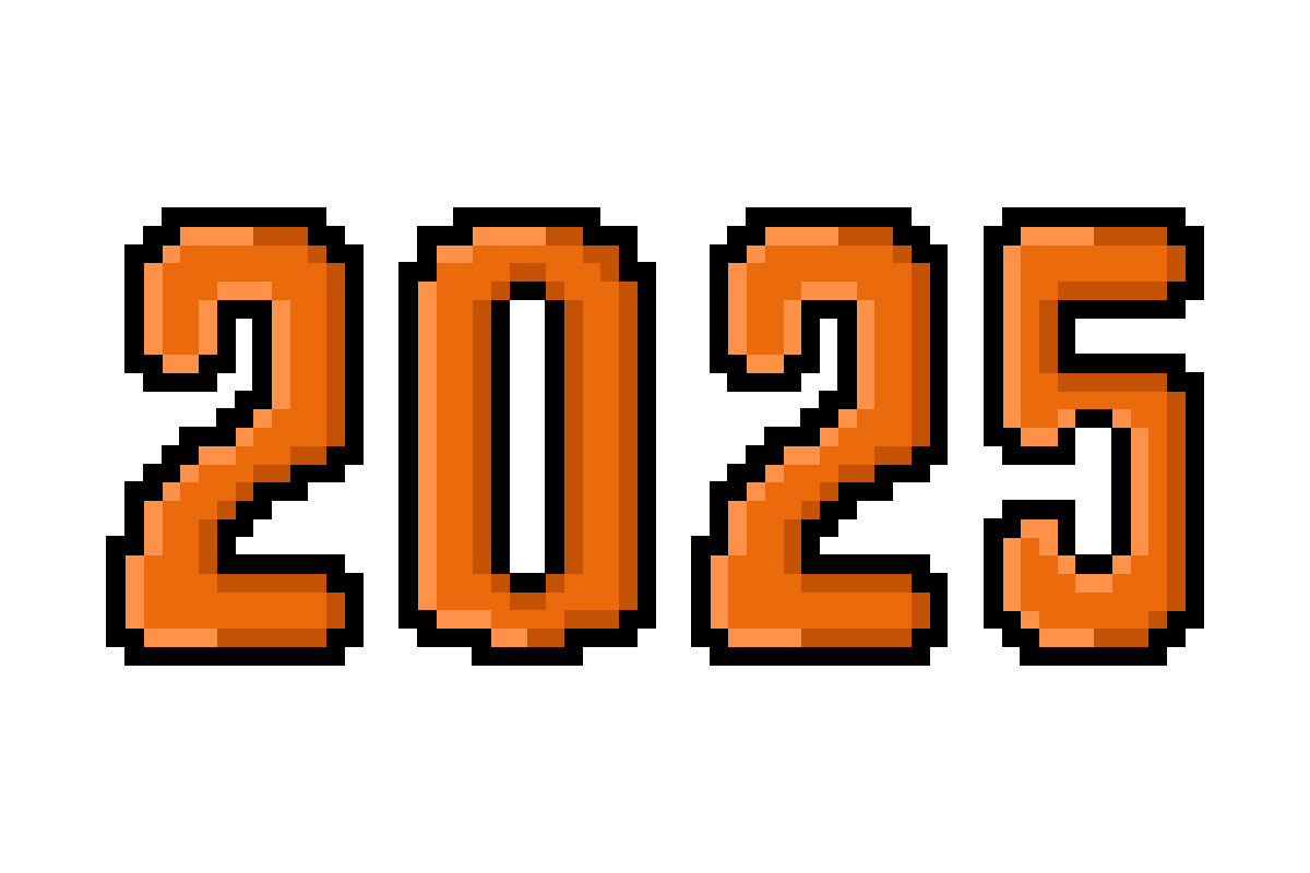 Text 2025 Pixel Art Design Graphic by hiskia revaldo · Creative Fabrica