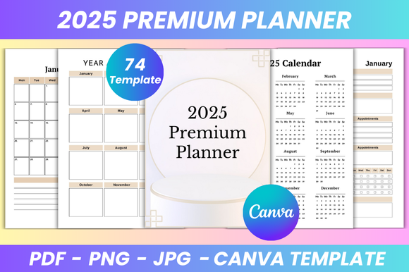2025 Premium Planner Canva Kdp Interior Graphic by DIGITAL PRINT BOX ...