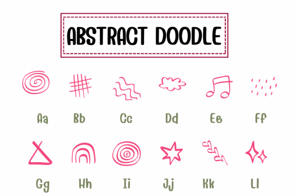 Abstract Doodle Font - Preview 1