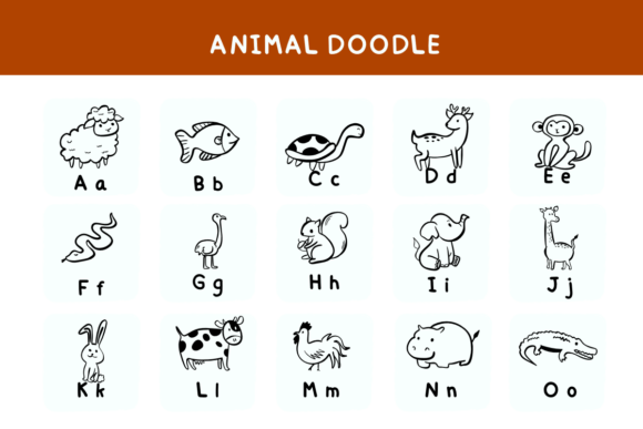 Animal Doodle Font - Preview 4