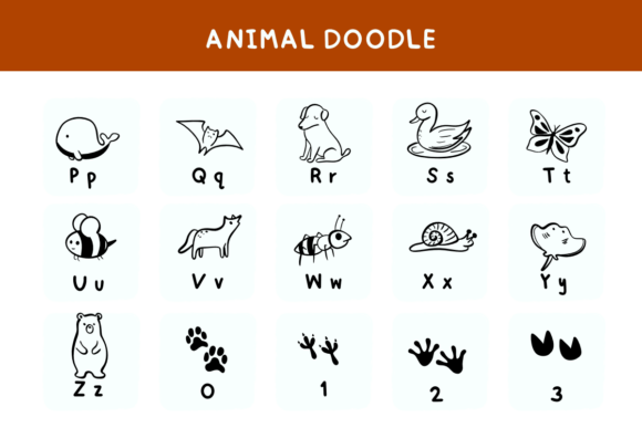 Animal Doodle Font - Preview 5
