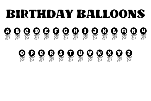 Birthday Balloons Font - Preview 1