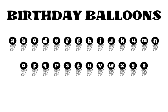 Birthday Balloons Font - Preview 2
