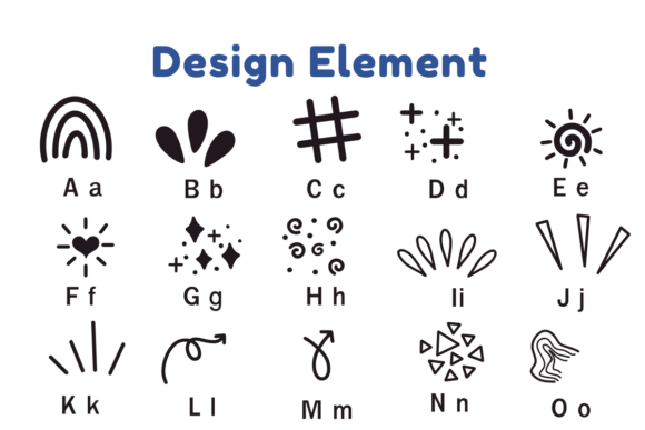 Design Element Font - Preview 4