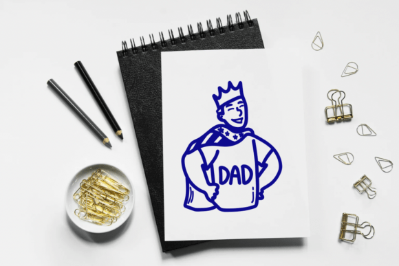Father Day Doodle Font PNG with transparent background - Preview 6