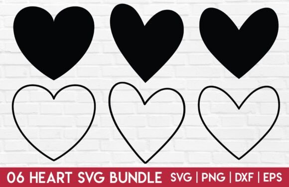Heart SVG Bundle - Heart Outline SVG PNG Graphic Crafts By GraphicsTreasures