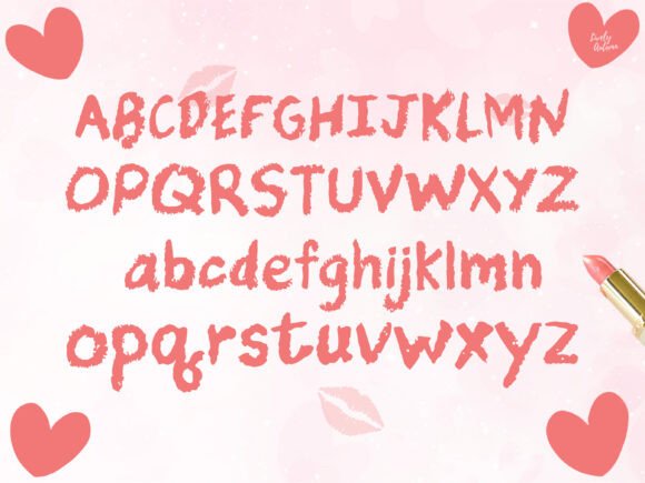 Lipstick Font PNG with transparent background - Preview 1