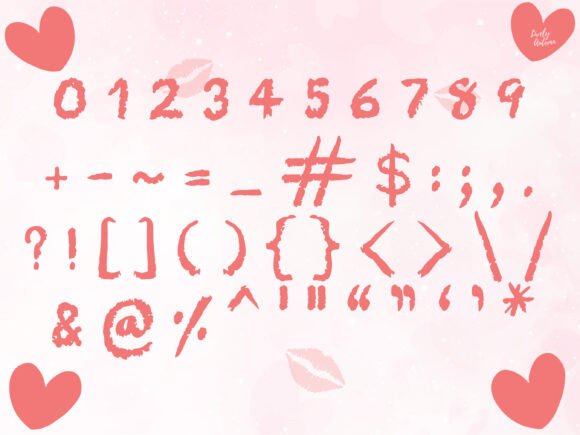 Lipstick Font PNG with transparent background - Preview 2
