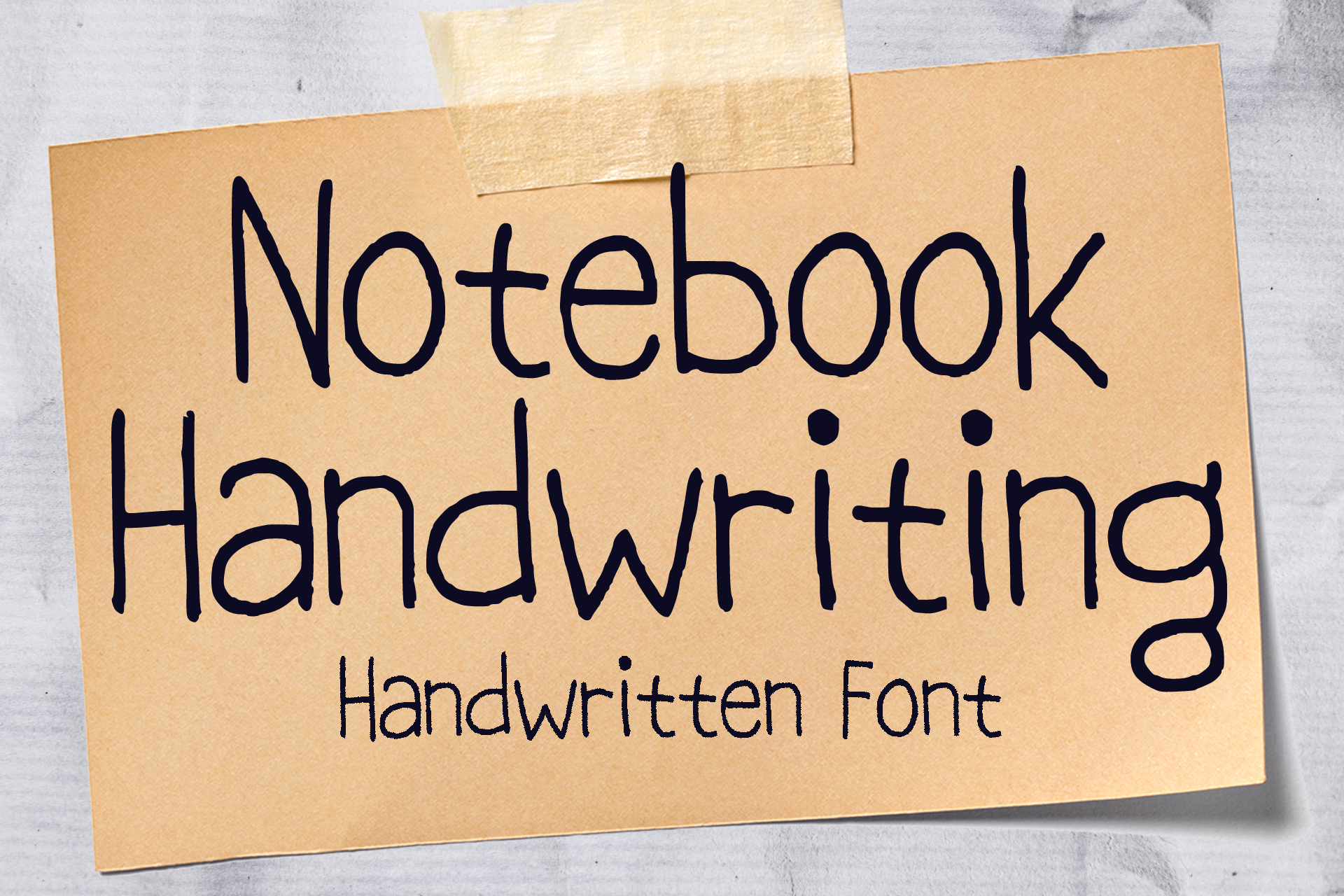 Notebook Handwriting preview - natural notebook-style handwriting font