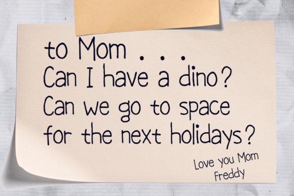 Notebook Handwriting Font PNG with transparent background - Preview 1