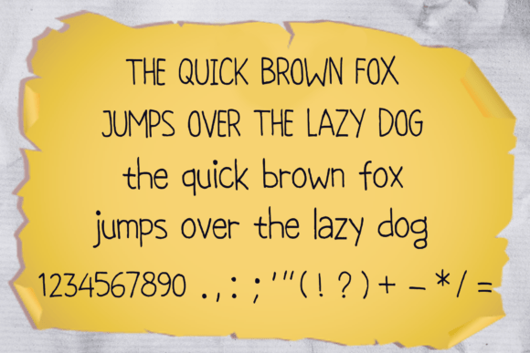 Notebook Handwriting Font PNG with transparent background - Preview 3