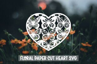 Paper Cut Floral Heart SVG · Creative Fabrica