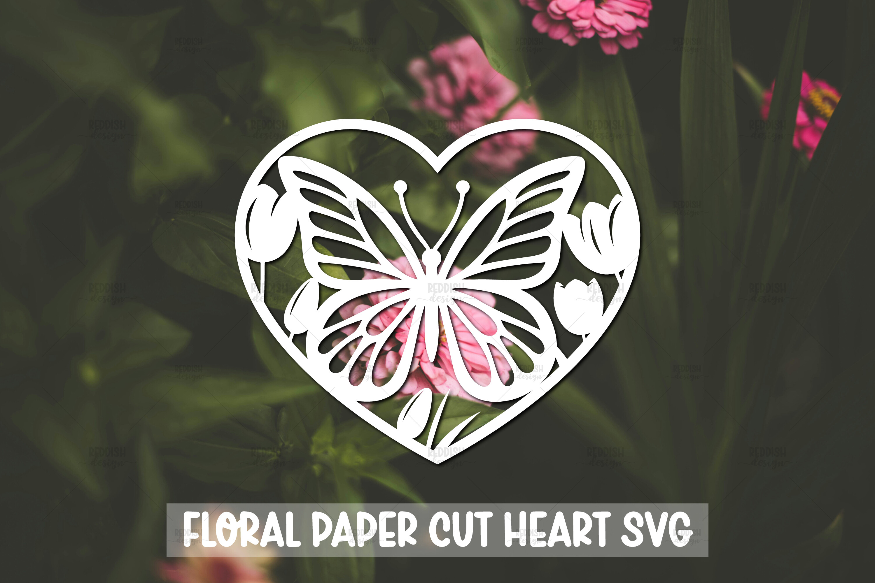 Paper Cut Floral Heart SVG Graphic by reddish · Creative Fabrica