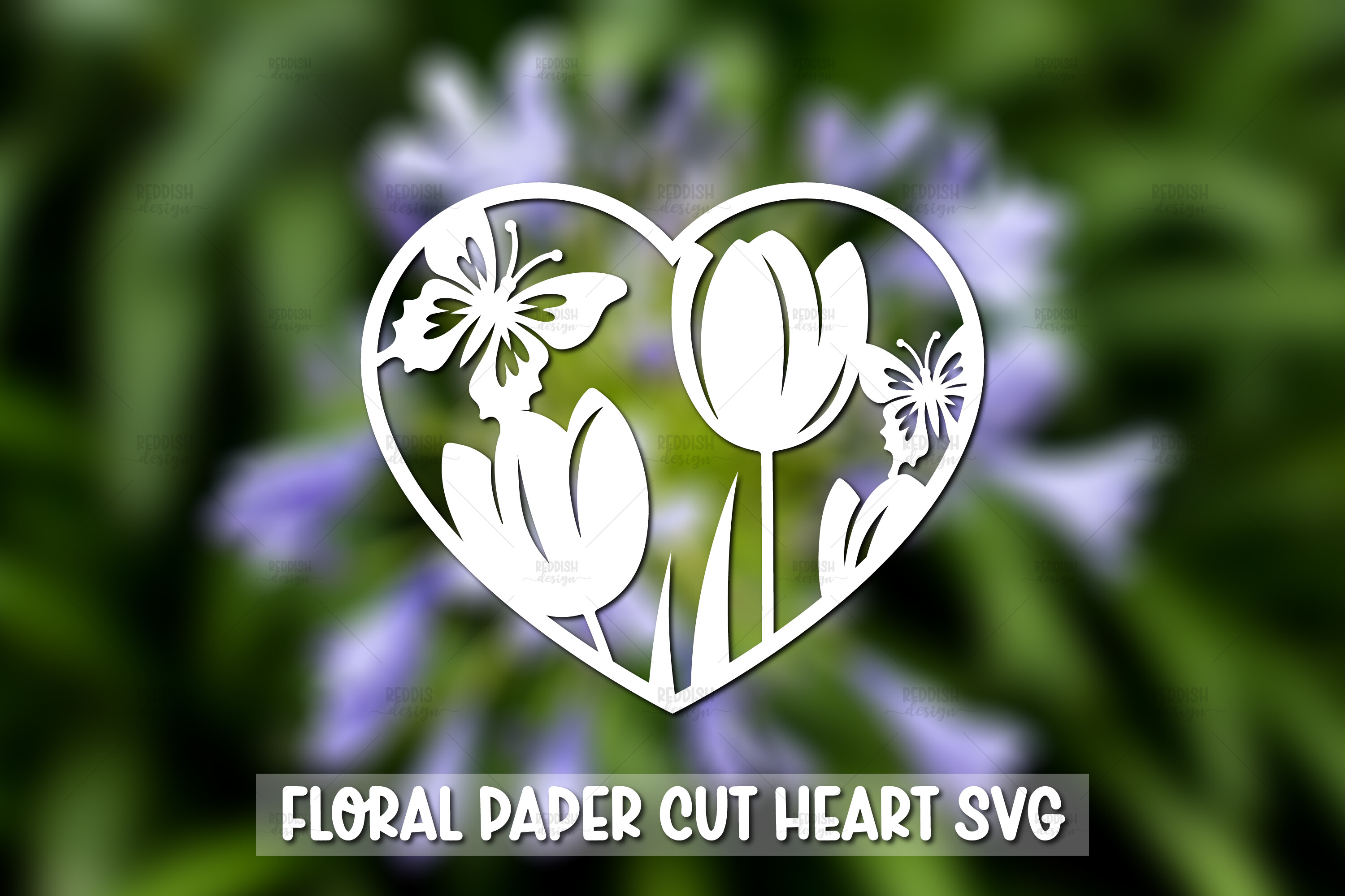 Paper Cut Floral Heart SVG Graphic by reddish · Creative Fabrica