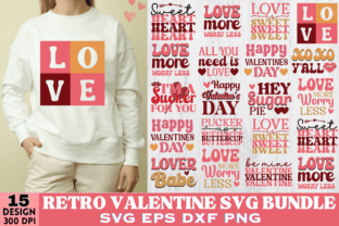Retro Valentine SVG Bundle Graphic by Digital_Art12 · Creative Fabrica