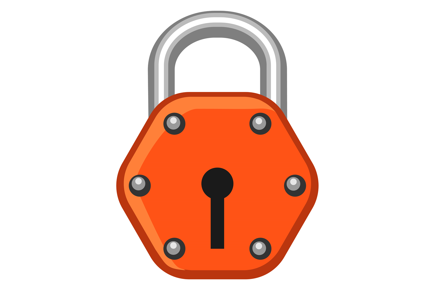 Retro Lock Cartoon Icon. Classic Red Pad Graphic by vectortatu ...