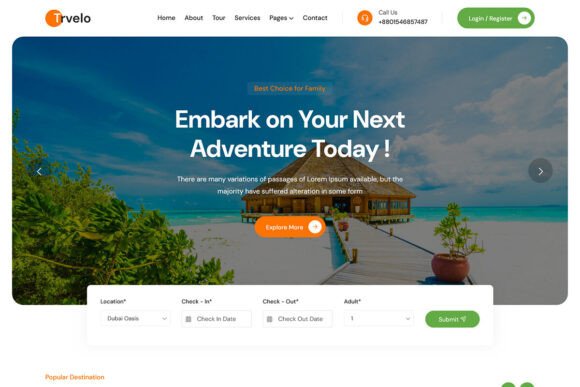Tour and Travel Agency HTML Template