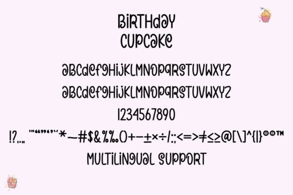 Birthday Cupcake Duo Font - Preview 5