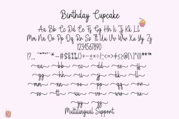 Birthday Cupcake Duo Font - Preview 6