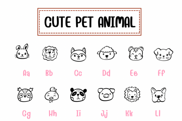 Cute Pet Animal Font - Preview 1