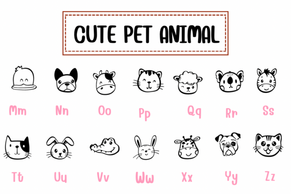 Cute Pet Animal Font - Preview 2