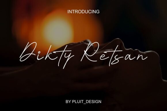 Dikty Retsan Font PNG with transparent background - Preview 1