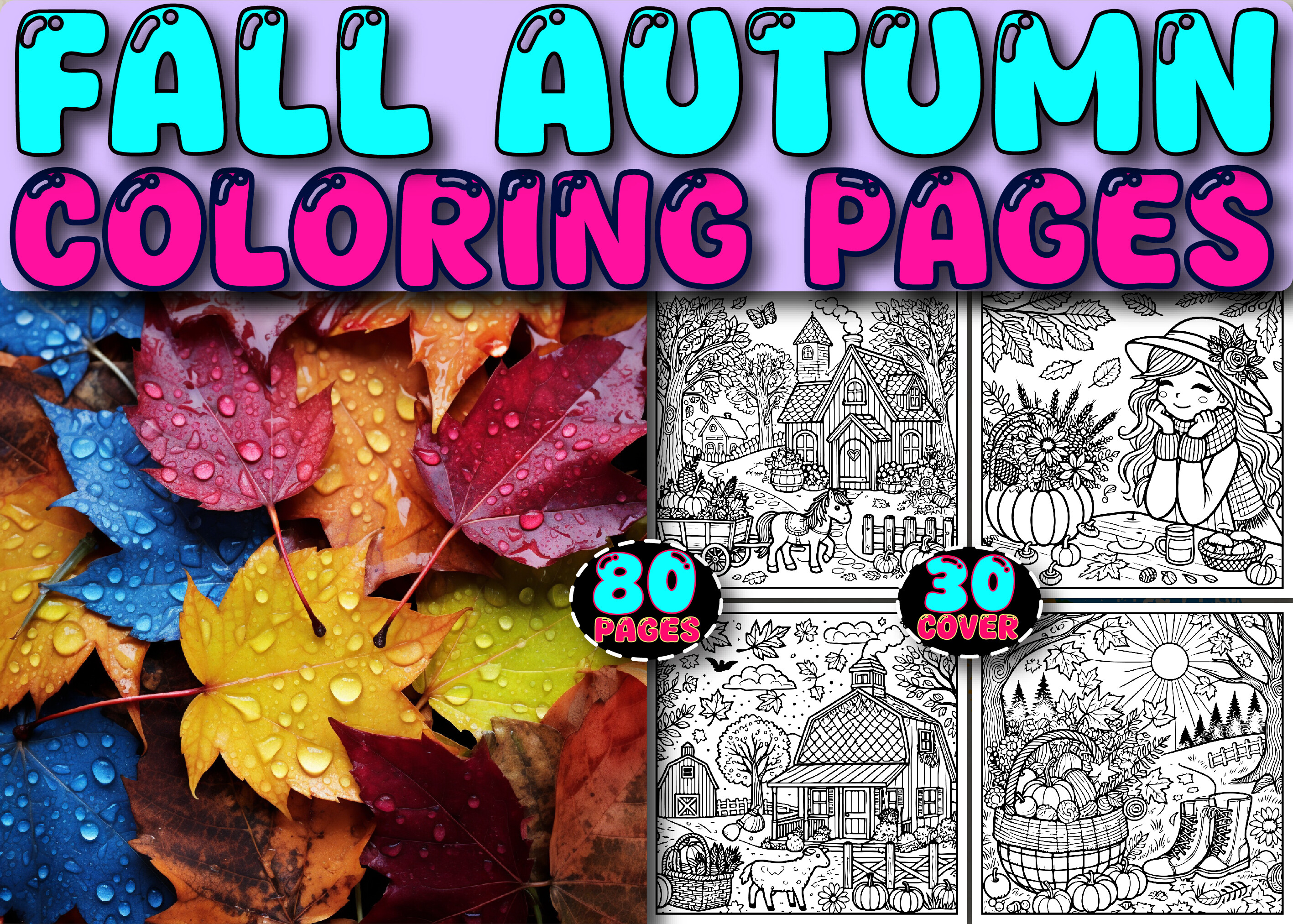 Fall Autumn Coloring Pages for Adults