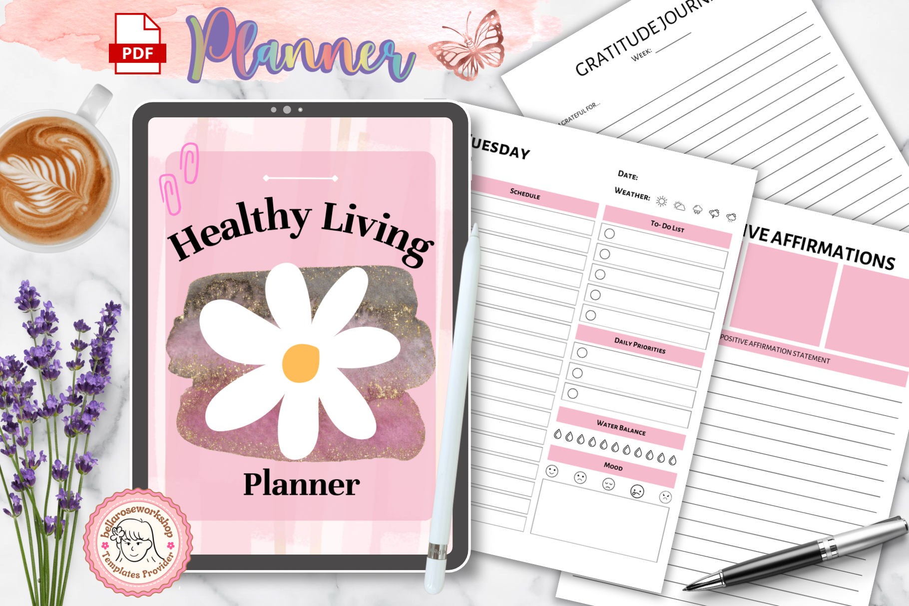 Healthy Living Planner, PDF Planner