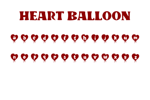 Heart Balloons Font - Preview 2