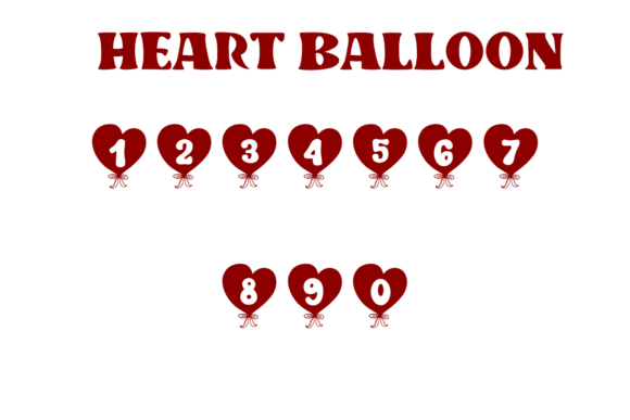 Heart Balloons Font - Preview 3