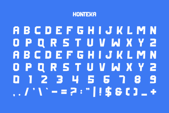 Honteka Font PNG with transparent background - Preview 2