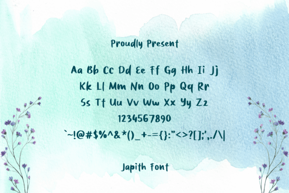 Japith Font PNG with transparent background - Preview 1
