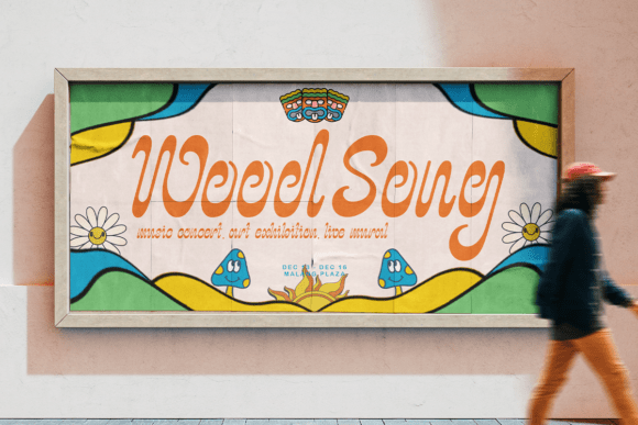 Psychodelic Font PNG with transparent background - Preview 1