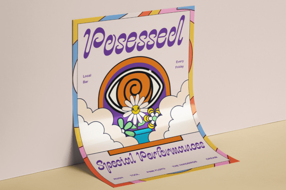 Psychodelic Font PNG with transparent background - Preview 2