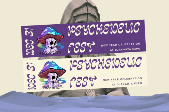 Psychodelic Font PNG with transparent background - Preview 3
