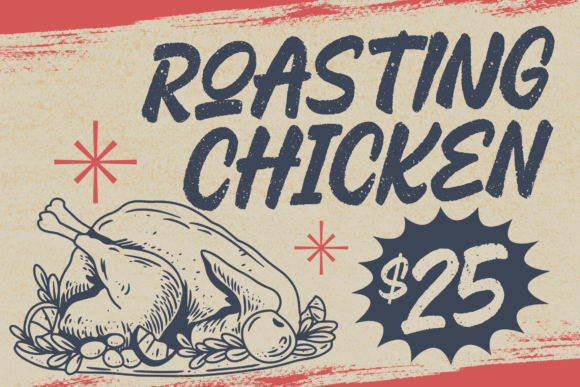 Retro Brush Font PNG with transparent background - Preview 3